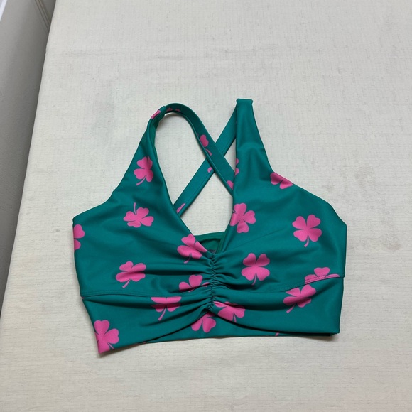 Beach Riot S Mindy lucky clover sports bra - Picture 3 of 10